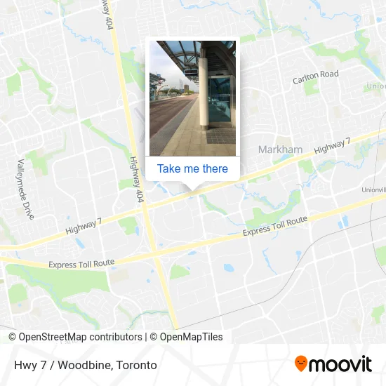 Hwy 7 / Woodbine map