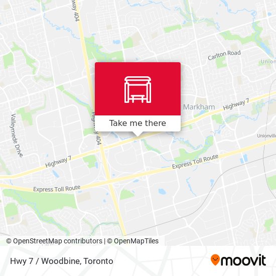 Hwy 7 / Woodbine map