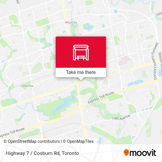 Highway 7 / Cosburn Rd map