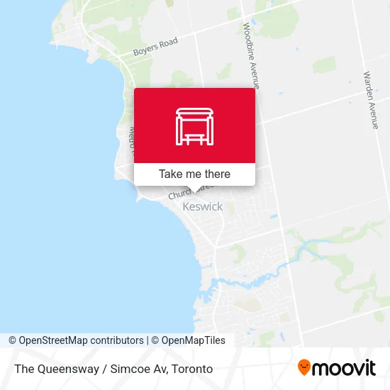 The Queensway / Simcoe Av map