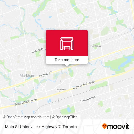 Main St Unionville / Highway 7 map