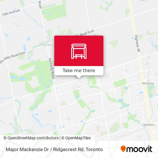 Major Mackenzie Dr / Ridgecrest Rd map
