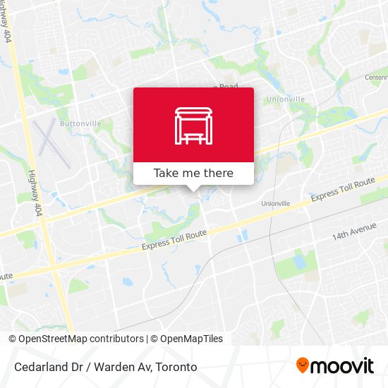 Cedarland Dr / Warden Av map