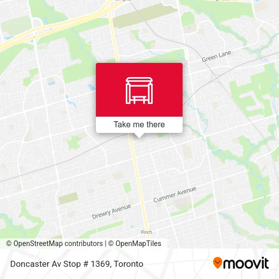 Doncaster Av Stop # 1369 map
