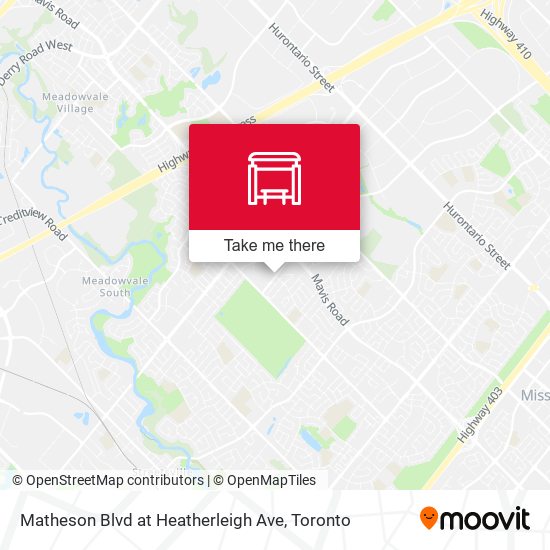 Matheson Blvd at Heatherleigh Ave plan