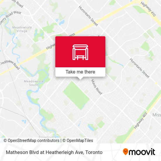 Matheson Blvd at Heatherleigh Ave map