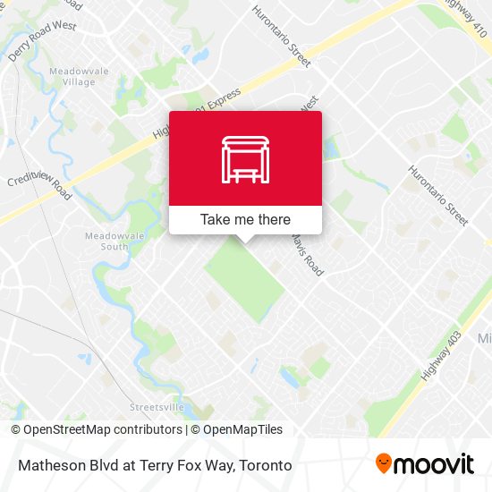 Matheson Blvd at Terry Fox Way map