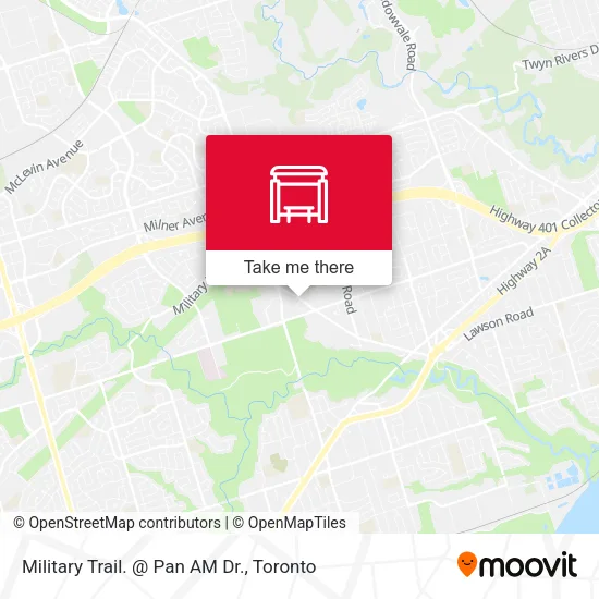 Military Trail. @ Pan AM Dr. map