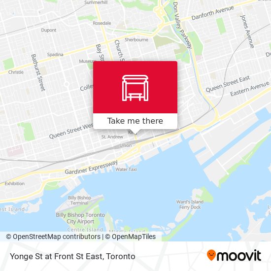 Yonge St at Front St East map