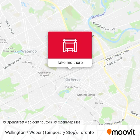 Wellington / Weber (Temporary Stop) map
