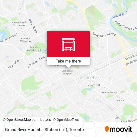Grand River Hospital Station (Lrt) map