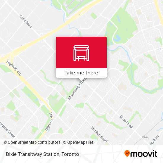 Dixie Transitway Station map