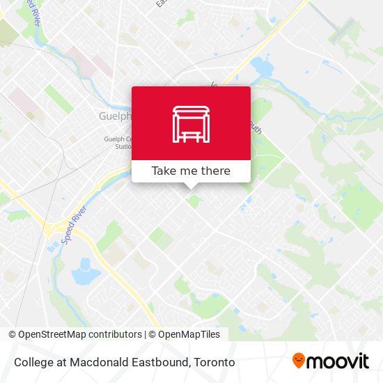 College at Macdonald Eastbound map