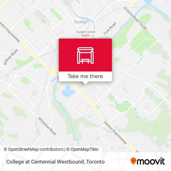 College at Centennial Westbound map
