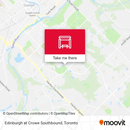 Edinburgh at Crowe Southbound map