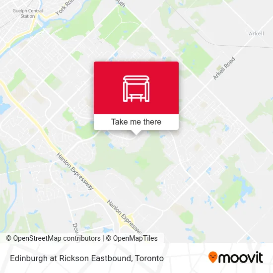 Edinburgh at Rickson Eastbound map