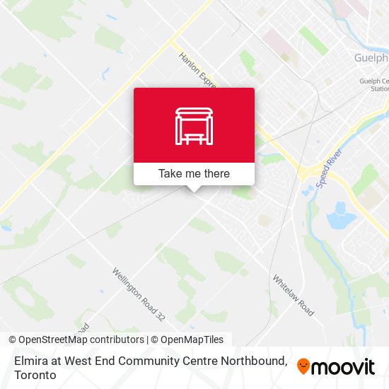 Elmira at West End Community Centre Northbound map