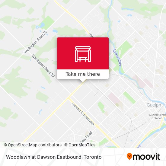Woodlawn at Dawson Eastbound map