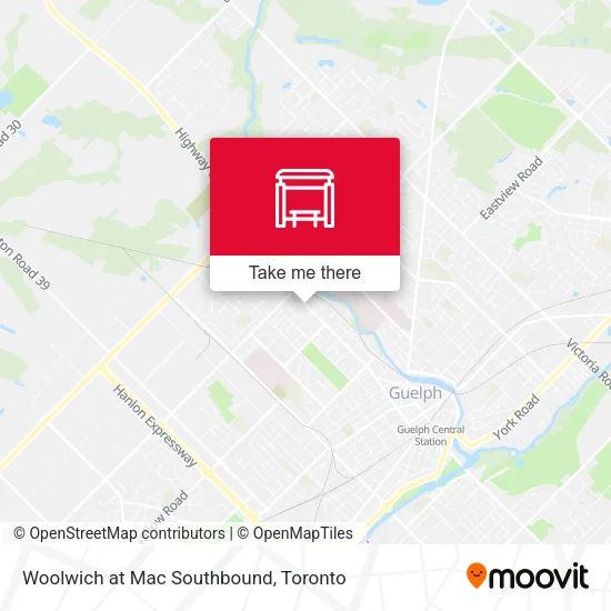 Woolwich at Mac Southbound map