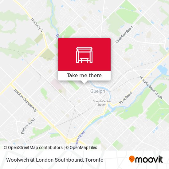 Woolwich at London Southbound map