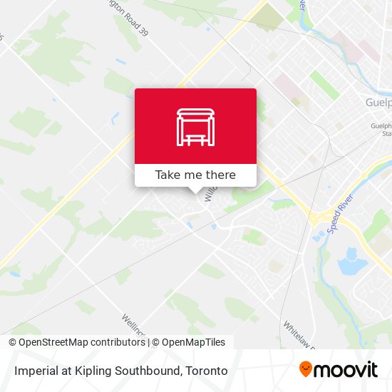 Imperial at Kipling Southbound map
