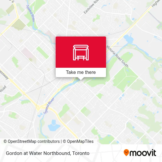 Gordon at Water Northbound map