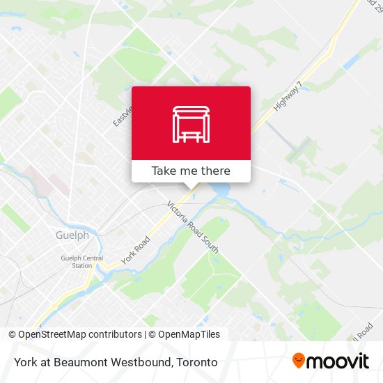 York at Beaumont Westbound map