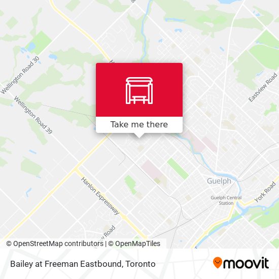 Bailey at Freeman Eastbound map