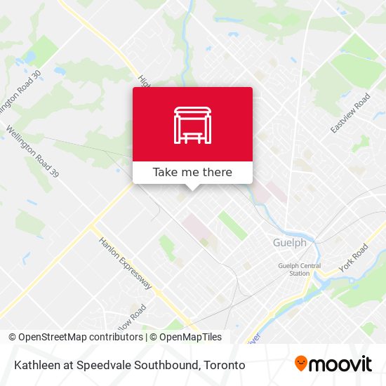 Kathleen at Speedvale Southbound map