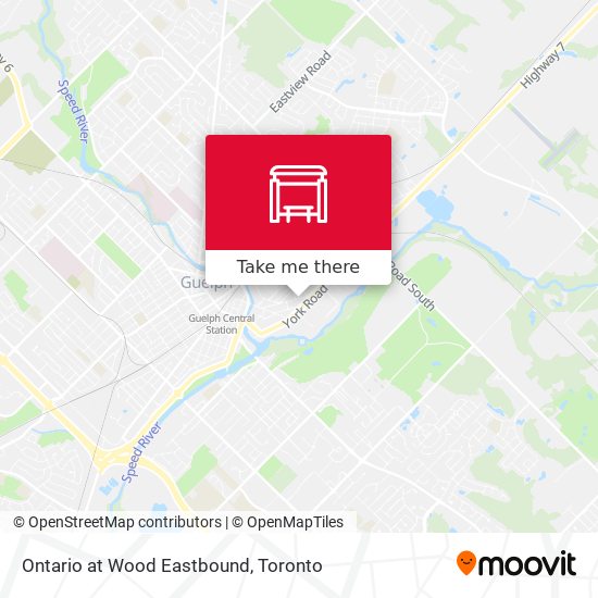 Ontario at Wood Eastbound map