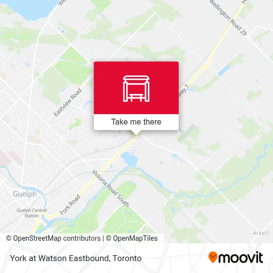 York at Watson Eastbound map