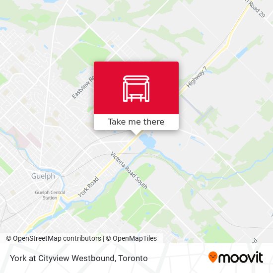 York at Cityview Westbound map