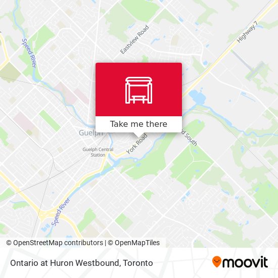 Ontario at Huron Westbound map