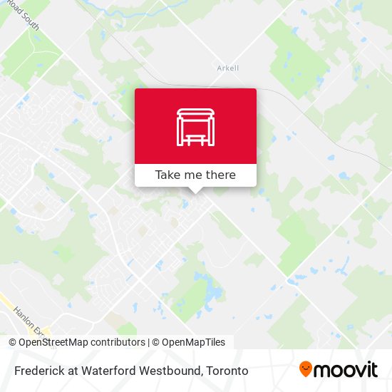Frederick at Waterford Westbound map