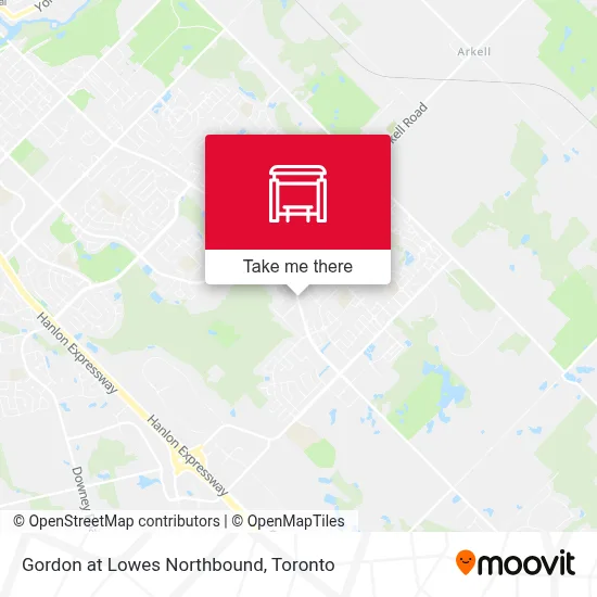 Gordon at Lowes Northbound map