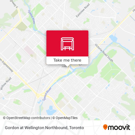 Gordon at Wellington Northbound map