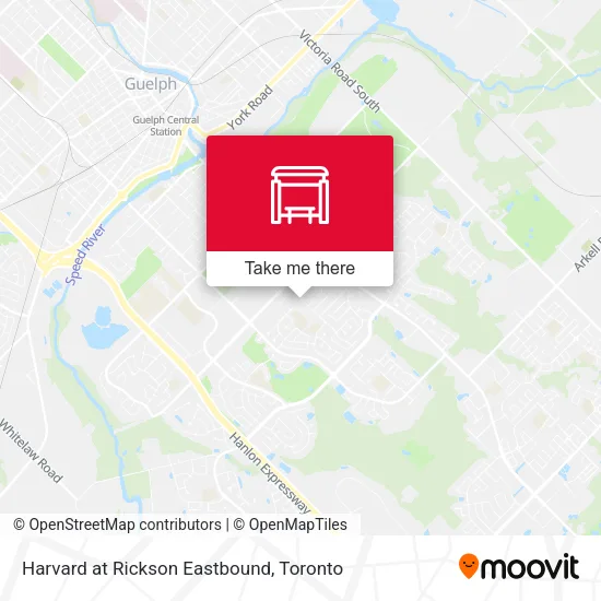 Harvard at Rickson Eastbound map