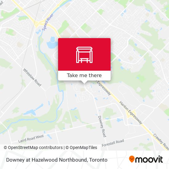 Downey at Hazelwood Northbound map