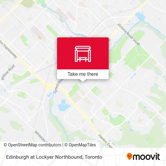 Edinburgh at Lockyer Northbound map
