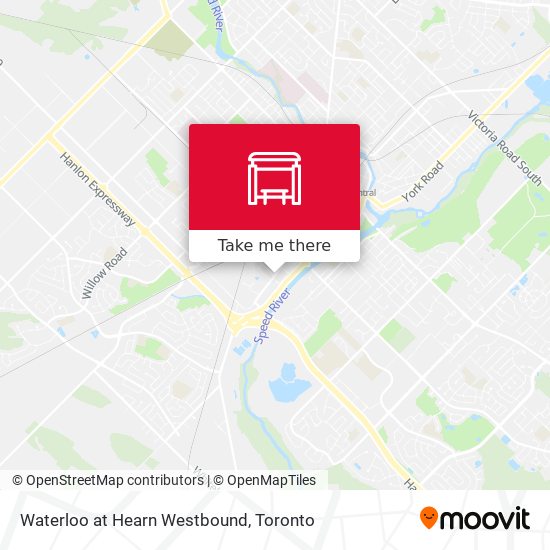 Waterloo at Hearn Westbound map