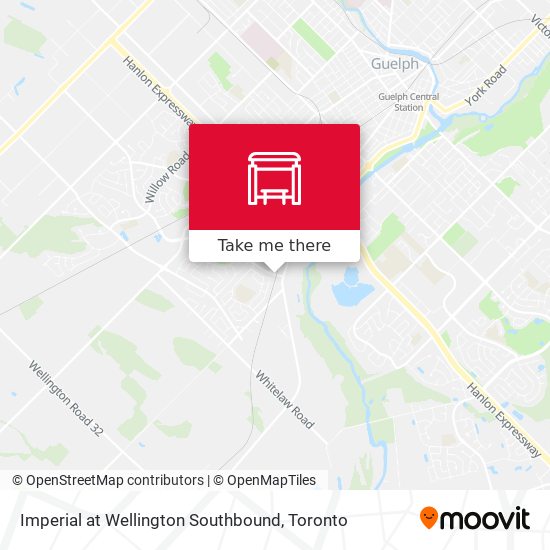 Imperial at Wellington Southbound map