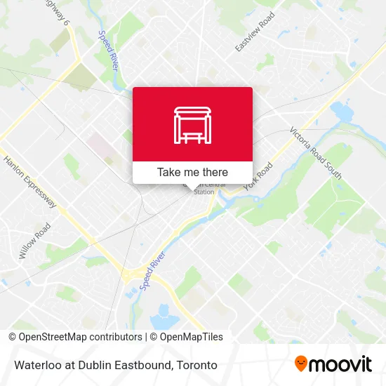Waterloo at Dublin Eastbound map