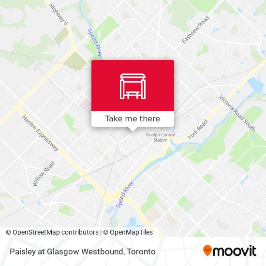 Paisley at Glasgow Westbound map