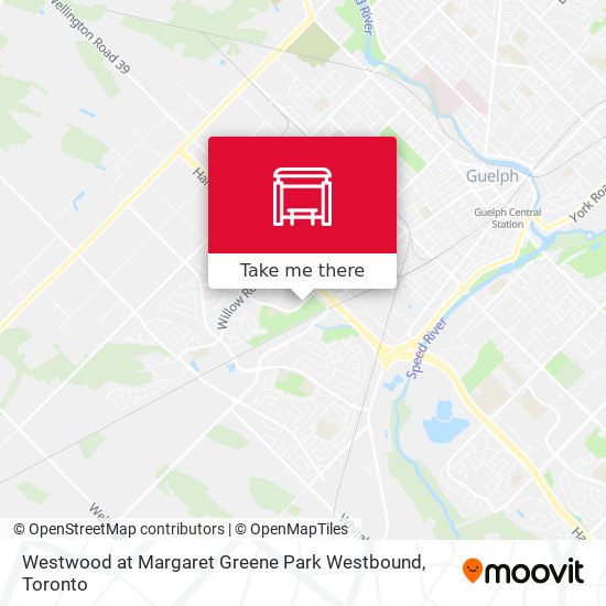 Westwood at Margaret Greene Park Westbound map