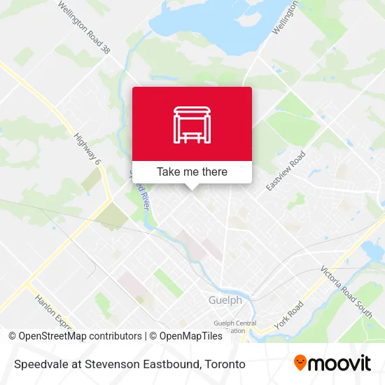 Speedvale at Stevenson Eastbound map