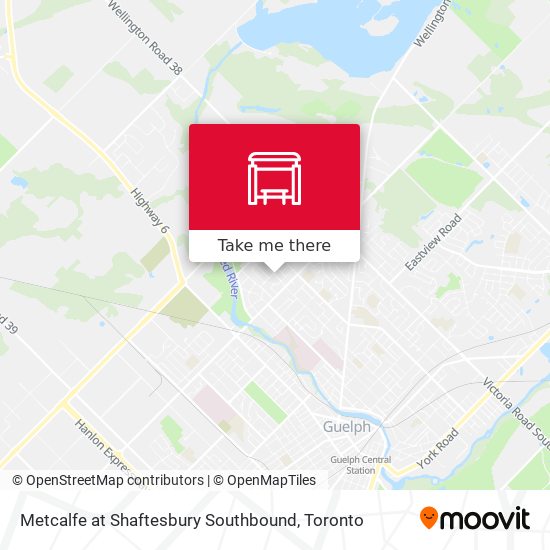Metcalfe at Shaftesbury Southbound map