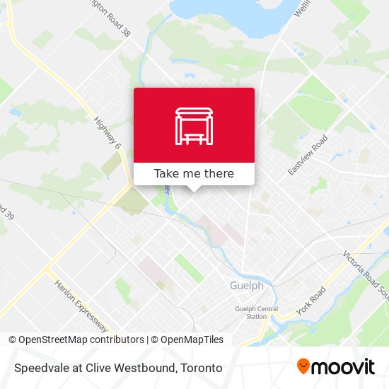Speedvale at Clive Westbound map