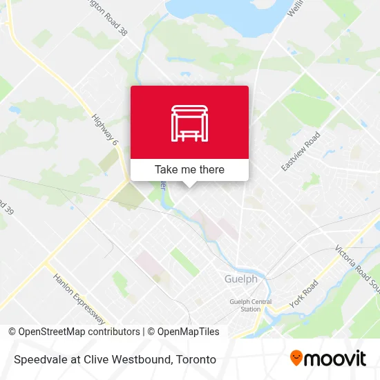 Speedvale at Clive Westbound map