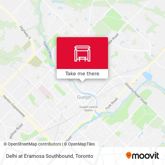 Delhi at Eramosa Southbound map