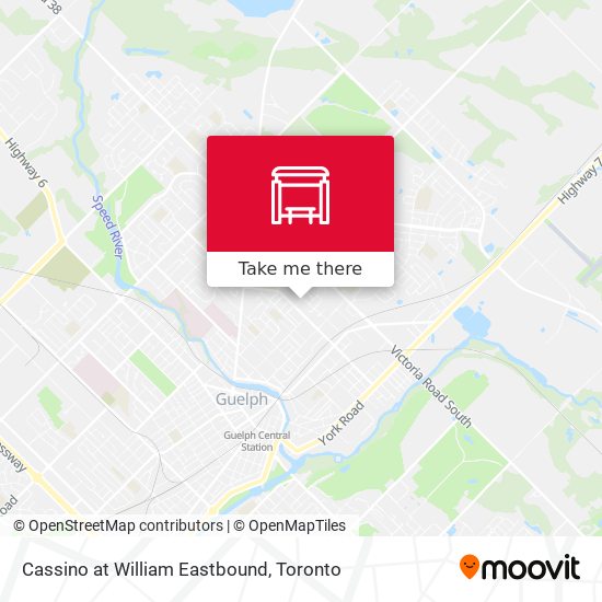 Cassino at William Eastbound map
